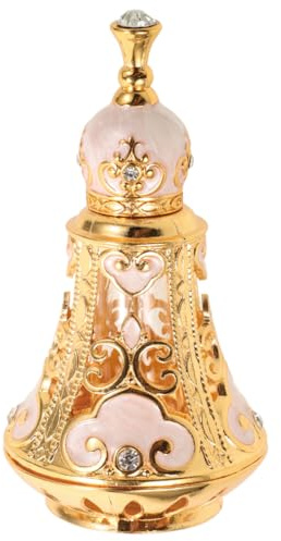 Alipis - Botella de perfume recargable estilo medio oriental vintage pequeño frasco de vidrio decorativo para aceites esenciales y práctica para viajes, contenedor de perfume elegante para uso