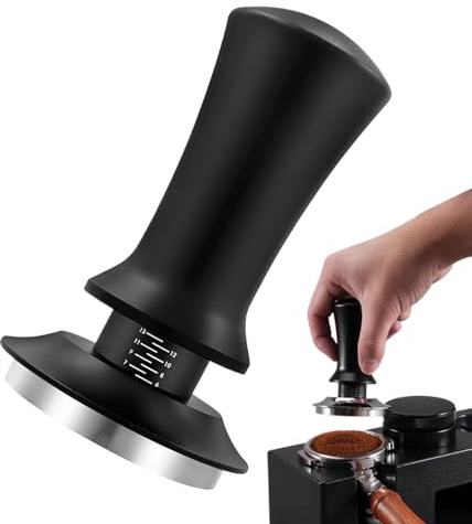 Pisacafés Calibrado | 53 mm Herramienta Prensa Café con Marca Escala y Profundidad de Ajuste,Herramienta Manual para Preparación en Casa y Profesionales | Para Máquinas de Café con Filtros