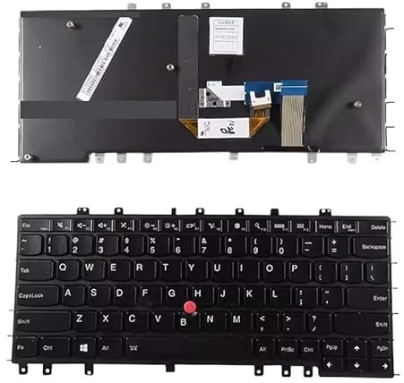 QWZOZST Clavier d'ordinateur Portable A+ pour Lenovo Thinkpa-d YOG-A S1 S240 12, Noir, rétroéclairé (États-Unis)