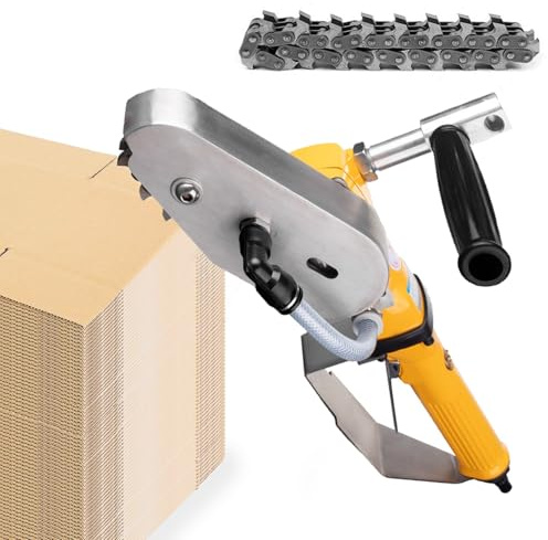 Máquina peladora de papel industrial neumática, decapador de residuos de cajas de cartón de velocidad ajustable, cortador de borde de cadena de acero de aleación, herramienta eficiente de corte de