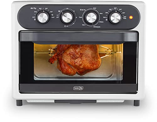 Dash Chef Series Air Fryer Oven - Convection Toaster Cooker & Electric Fry Oven - Has AirCrisp® Technology & Versatile Cooking Functions - 7-in-1 Convection - Stainless Steel