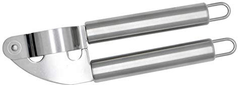 Fackelmann Elemental Prensa Ajos, Triturador Jengibre, Machacador, Acero Inoxidable, Mango Tubular, 19cm, 1ud, 19x5,5x3cm