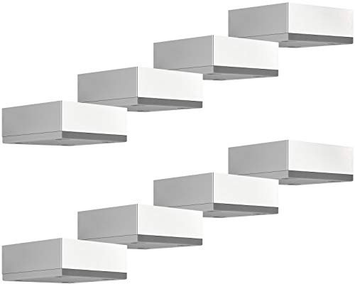 SOTECH 8 Piezas Pie de Mueble Motel 25 mm 65 x 65 mm Cromo Pulido Pie | de Fabricado de Aluminio