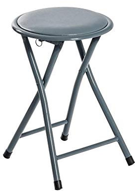 Harbour Housewares Gepolsterter Klapphocker - Grau