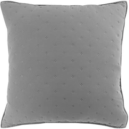 Douceur d'Intérieur Suave Interior, Funda de cojín (60 x 60 cm) Mellow Chic Gris/Blanco, Microfibra Bicolor