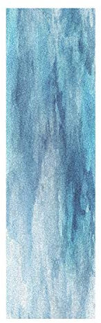 LDIYEU Aquarell Blau Malerei Skateboard Griptape rutschfest Selbstklebend Longboard Griptapes Aufkleber Griffband 33X 9(1pcs)