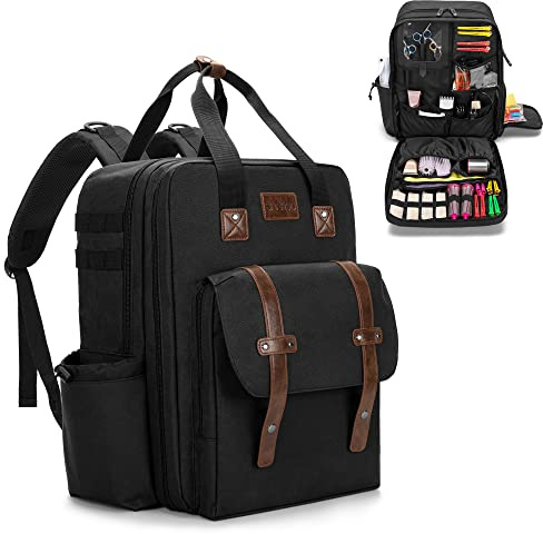 BAFASO Friseurtasche Rucksack, Professionelle Friseurwerkzeugtasche | Friseur Scherentasche für Friseurwerkzeuge und Zubehör, Professionelle Werkzeugtasche für Friseure (Nur Tasche), Schwarz