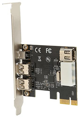 Septpenta PCIe Firewire Karte, 1 X 1394A Anschluss, 4 X 1394A Schnittstelle Hinzufügen, 400 MBit/S, Kompatibel mit IEEE 1394A, Ohci, 2,5 Gbit/S Bandbreite für Win