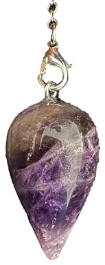 Pendule divinatoire avec améthyste en forme de goutte d'eau, pendule de radiesthésie, pendule en pierre naturelle, pendule en cristal vintage pour radiesthésie, pendule chakra Reiki divination