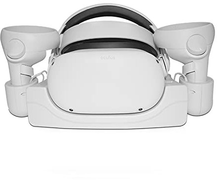 para Oculus Quest 2 VR estación de Carga Multifuncional estación de Carga de Pared Base de refrigeración, estación de Carga Dual para Soporte Oculus Quest 2 VR (Blanco, Oculus Quest 2) ZY-36B