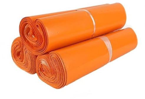 DUNSBY Versandbeutel 50 Teile/lose Orange Farbe Neue Kunststoff Express Mailing Taschen wasserdichte Kleidung Beutel Verdicken PE Selbst Dichtung Klebstoff Kurier Tasche (Color : 45X60 cm 50pcs)