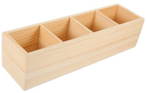Operitacx Holz Stiftehalter Für Schreibtisch Stabiler Make-up Pinselhalter Aus Holz Großes Fassungsvermögen Für Kosmetika Und Kleinteile Einfach Zu Reinigen Und Ordnung Zu Halten