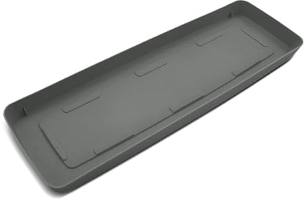 Oakland Gardens Windlwsill Plant Tray 46cm, Watering Drip Tray Saucer For Plant Pot & Seedlings| Stone Grey | Pack of 5