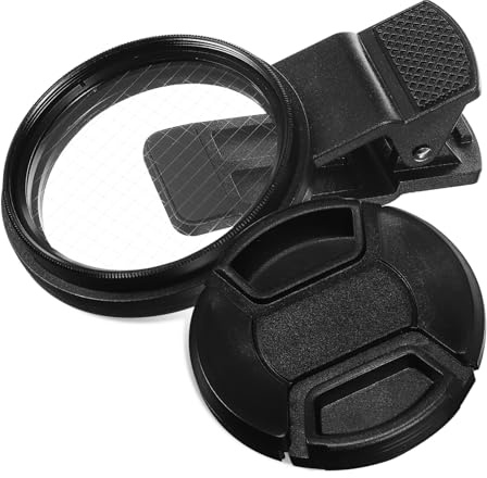 LABRIMP Universeller Sternenfilter für Handykameraobjektive mit Stabilem Kunststoffrahmen und 52mm Clip Diffuser Lichteffekt für Kreative Smartphone Fotografie
