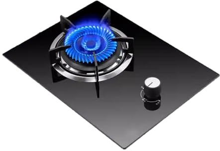 Cuisinière À Gaz, Cuisinière De Comptoir De Cuisine 3,2/4,0 KW, Cuisinière À Gaz, Dessus De Cuisinière En Verre Trempé Noir, Avec Protection Contre Les Flammes, Cuisinière Convertible GN/GPL ( Color :