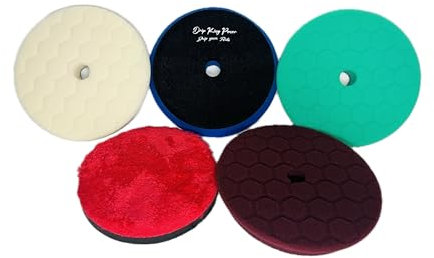 Drip King Power Polierpad 4x Polierpad + 1x Mikrofaserpad | 5-teiliges Set (Ø 75mm / 3 inch)