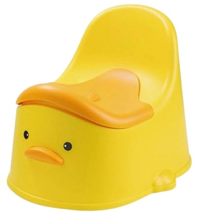 predolo Vasino da addestramento per WC Vasino rimovibile Vasino per bambini Sedia per vasino Toilette realistica, giallo