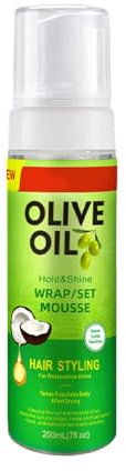 Olive Oil Styling Mousse,Natural Moisturizing Hair Mousse,Hair Styling Non-Greasy Hair Cream,Multi-Purpose Hair Fluffy And Curling Tool for Hydration Nourishing,200ML