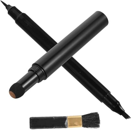 Healeved 1satz Beard Filling Pen Mit Pinsel Präzise Anwendung Für Barttypen Tiefbraun Sanfte Spitze Für Komfortables Grooming Pflege Für Bearded Individuals