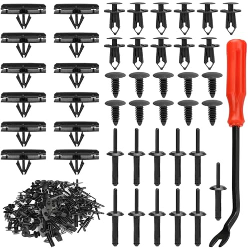 CLKE 121 Stück Auto Befestigung Clips kompatibel mit Jeep Wrangler 2007–2022 und Grand Cherokee 2005–2010, Spreiznieten, Befestigungsclips Auto, Stoßstangen Clips und Kunststoffnieten