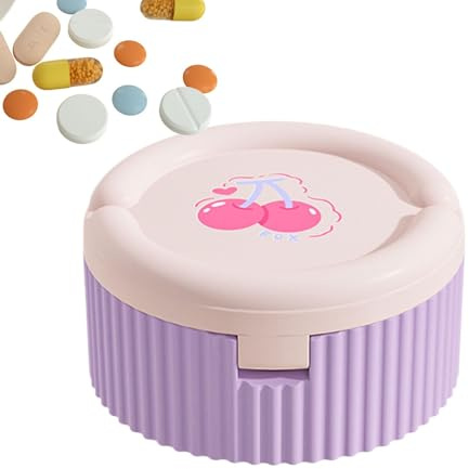 Organisateur de pilules médicales | Distributeur de médicaments quotidiens avec gobelet à eau pliable – Petit organisateur de suppléments pour femmes, hommes, personnes âgées, personnes âgées