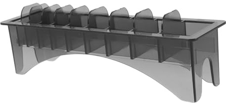 EXQUIMEUBLE Hair Clipper Storage Box for Barber Positions Clipper Guard Holder Organizer for Salon Home Use Rectangular Design