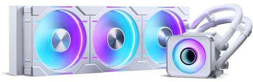 Phanteks GLACIER ONE 360D30 X2 DRGB 360mm AiO-Wasserkühlung - CPU-Kühler mit D-RGB, drei D30-Lüftern & Aluminium-Deckel – Weiß