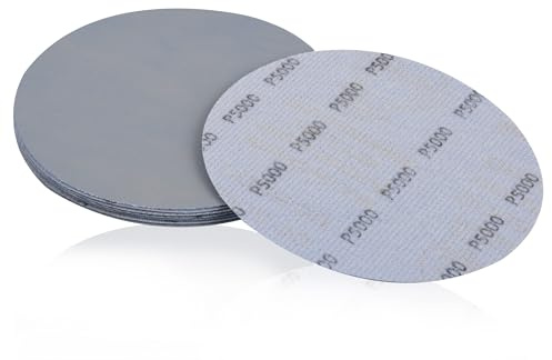 18Pcs 150mm Wet & Dry Sanding Discs 5000 Grit Hook and Loop Sandpaper, 6 Inch Ultra-Fine Polishing Disc for Car, Metal, Aluminium, Mirror & Jewelry