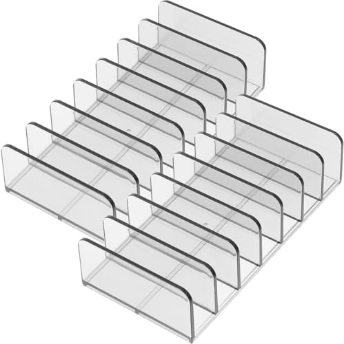 Gatuida 2 Organizadores de Sombras de Ojos 7 Compartimentos, Soporte Transparente para Paletas de Maquillaje, Organizador de Tocador para Baño y Armario