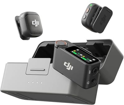 DJI Mic 3 (2 TX + 1 RX + Estuche de Carga), micrófono inalámbrico para iPhone/cámara/Android, Ultraligero, 28 Horas de Uso, vlog (Mic 3 (2 TX + 1 RX + Estuche de Carga))