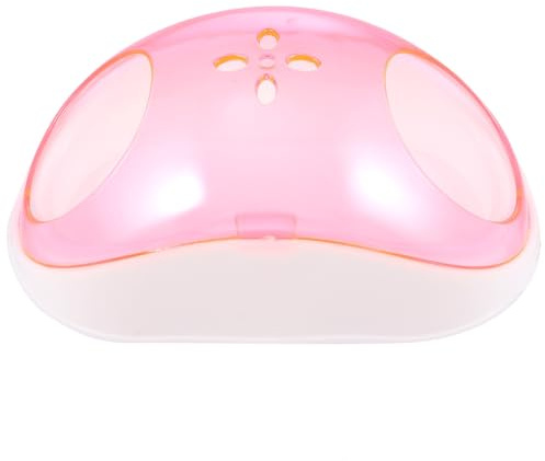MUELODSIC Hamster Sand Bath House with Scoop, Pink Plastic Sand Bathroom Container for Small Pets, Suitable for Chinchilla, Gerbil and Hamster Enrichment Random Color