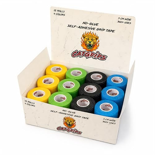 Venda Autoadhesiva Cohesiva – 12 Rollos – Tape Crossfit Dedos y Manos – Vendas Autoadhesivas, Esparadrapo Deportivo, Cinta Cohesiva para Crossfit, Halterofilia, Tatoo, Escalada, Mascotas