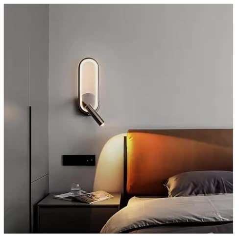 CMBSSTFC Lampada da Parete a LED Lampada da Lettura per Camera da Letto Testiera dell'hotel Lampada da Lettura Notturna Lampada da Comodino con Lampada da Lettura a LED per Interni 90-260 V,