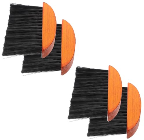 SEWACC Set 4 Pezzi Spazzole per Pulizia Stufa in Legno Attrezzi per Braciere da Esterno Setole Fini Piccola Scopa a Mano Ergonomica per Rimozione Cenere e Manutenzione Caminetto