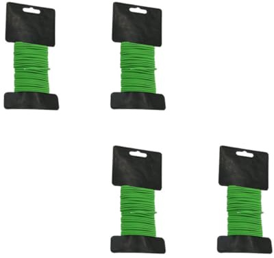 IDEANATEGRATE Bridas de Alambre y Hierro para de Jardín Verdes Reutilizables, 4 Paquetes Fácil Fijación para Flores y en Exteriores