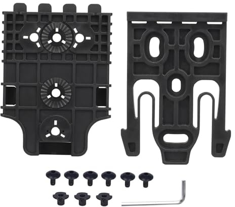 Kit Sistema di Bloccaggio Rapido, Attacco Piattaforma a Sgancio Rapido con Bloccaggio, Inclusa Forcella e Piastra di Ricezione per Fondine e Accessori di Servizio(Black)