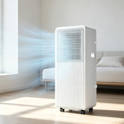 GEJLELDS Aire Acondicionado portátil 3 en 1 de 14000 BTU con Control Remoto, Temporizador de 24 Horas, Potente Unidad de Aire Acondicionado móvil para el hogar y la Oficina de 40 m² 14000BTU