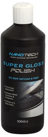 NanotechSST | Super Gloss Varnish 500ml Black | | High Gloss Marine Finish Varnish | Varnish for Gel Polishes for Boats | For Dark Color Gel Polish or Varnish