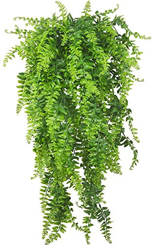 2Pcs Artificial Hanging Plants Fake Ivy Leaves Decoration for Indoor Outdoor, Greenery Home Decor Faux Vine for Living Room & Garden/Farmhouse Aesthetic Decorations (2)