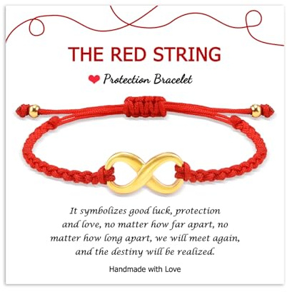 MANVEN Bracciale Ragazza Bracciale Amicizia Bracciale Filo Rosso Del Destino per Mamma Donna Uomo Sorella Ragazzi Malocchio Kabbalah Tibetano Compleanno Natale Portafortuna Buddha Amuleto 3