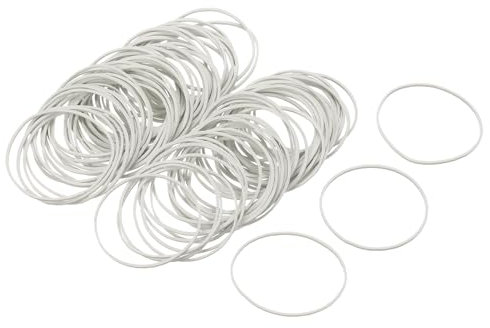 QUARKZMAN 100er Pack Gummiband Dehnbares Gummiband Weiß 32mm x 1mm Haargummis für Zuhause und Büro