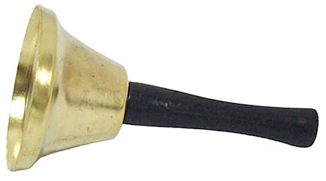 Cabilock Campana De Mano Metálica para Navidad con Mango Ergonómico De Madera Campanilla Portátil para Fiestas y Decoraciones Festivas Escuelas Hogares y Hoteles