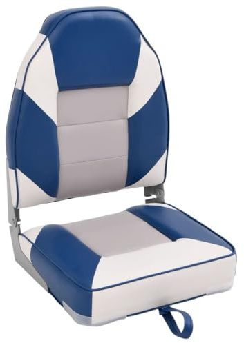 vidaXL Sedile per Barca con Schienale Alto Pieghevole 39x43x58 cm, Sedile per Barca con Schienale Alto, Sedile per Barca Capitano, sedili per Barca da Pesca