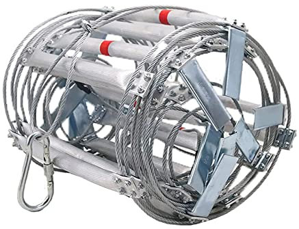 PNAJFUEL Rope Ladder,Emergency Escape Ladder,Steel Rope Ladder,Safety Soft Life Ladder/Without Base/3 Meters/9Ft