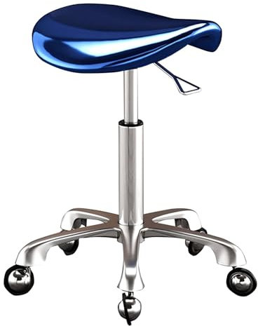 SJHPZG Professioneller Sattelhocker mit Rädern, ergonomischer, hydraulisch drehbarer Rollhocker, höhenverstellbar für Klinik, Zahnarzt, Schönheitssalon, Tattoo, Heimbüro