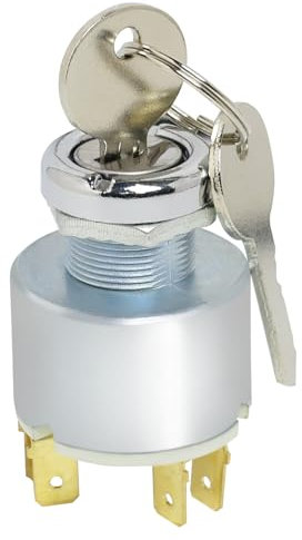 LEIBOCHAO Interruttore di Accensione, Interruttori di Avviamento del Motore, Blocchetto Accensione a Chiave Universale da 12V, con Chiave Adatto per Motocicli, Trattori, Automobili e Barche