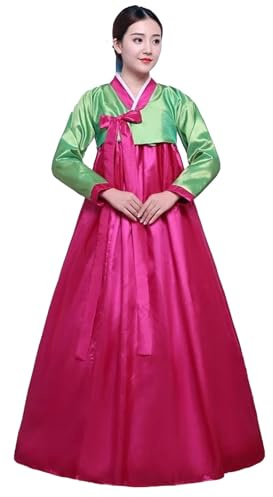 Costumes anciennes de mode coréenne Femmes Hanbok Robe traditionnelle Party Asian Palace Cosplay Performance Vêtements(L,M)
