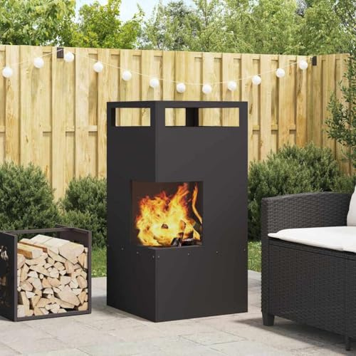Generico Focolare Nero 50 x 50 x 100 cm Acciaio,Caminetti,858932