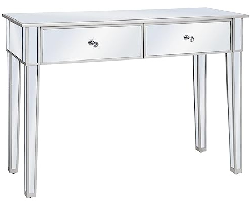 vidaXL Konsolentisch Verspiegelt MDF Glas Konsole Beistelltisch Flurtisch