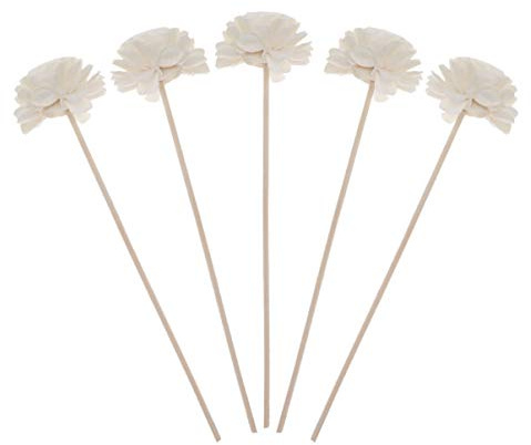SUPVOX Reed Diffuser Sticks with Flower Head 8.66 Inch Natural Rattan Aroma Diffuser Reeds for Essential Oil Fragrance Home Office Bathroom Air Freshener
